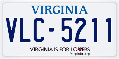 VA license plate VLC5211