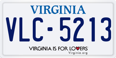 VA license plate VLC5213