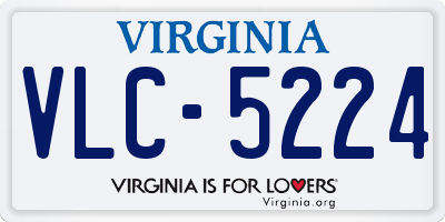 VA license plate VLC5224