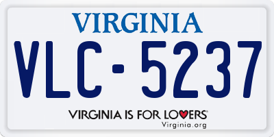 VA license plate VLC5237