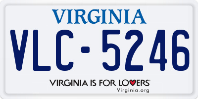 VA license plate VLC5246