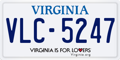 VA license plate VLC5247