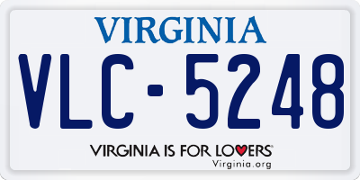 VA license plate VLC5248