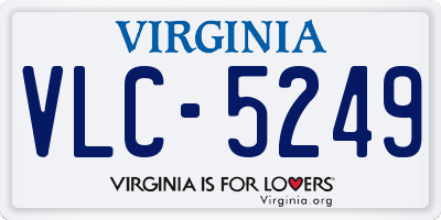 VA license plate VLC5249
