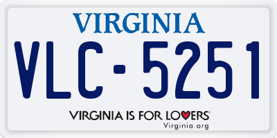 VA license plate VLC5251