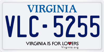 VA license plate VLC5255