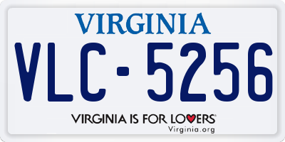 VA license plate VLC5256