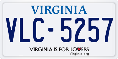 VA license plate VLC5257