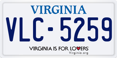VA license plate VLC5259