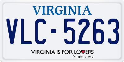 VA license plate VLC5263