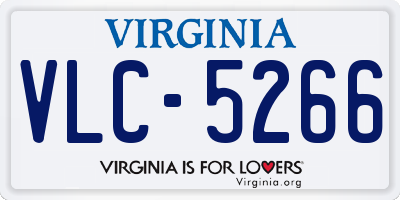 VA license plate VLC5266