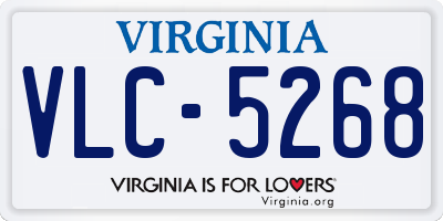 VA license plate VLC5268
