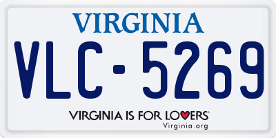 VA license plate VLC5269