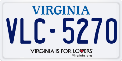 VA license plate VLC5270