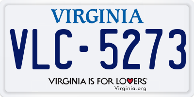VA license plate VLC5273