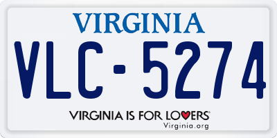 VA license plate VLC5274