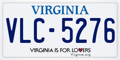VA license plate VLC5276
