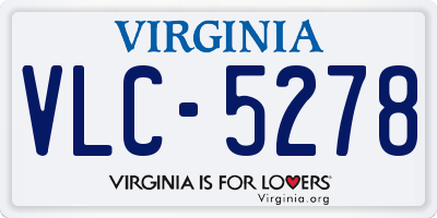 VA license plate VLC5278