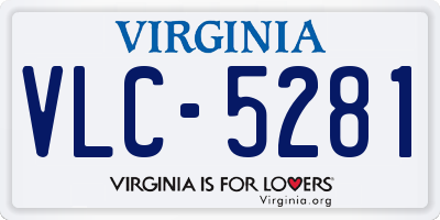 VA license plate VLC5281