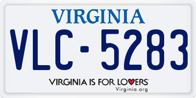 VA license plate VLC5283