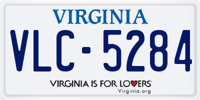 VA license plate VLC5284