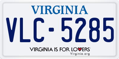 VA license plate VLC5285