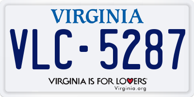 VA license plate VLC5287