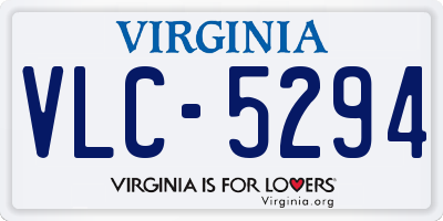 VA license plate VLC5294