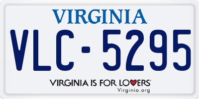 VA license plate VLC5295