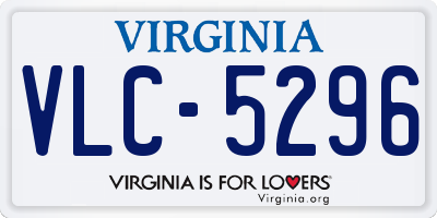 VA license plate VLC5296