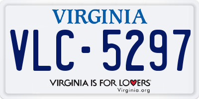 VA license plate VLC5297