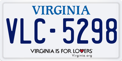 VA license plate VLC5298