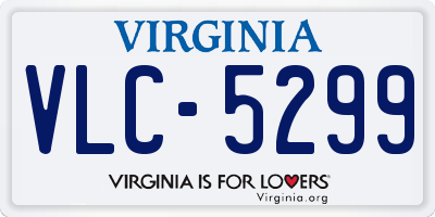 VA license plate VLC5299