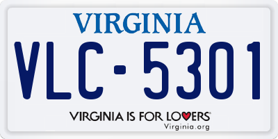 VA license plate VLC5301