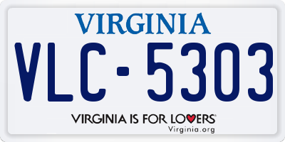 VA license plate VLC5303