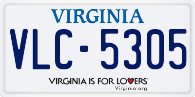 VA license plate VLC5305