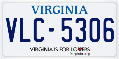 VA license plate VLC5306
