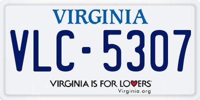 VA license plate VLC5307