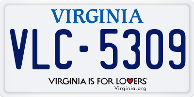 VA license plate VLC5309