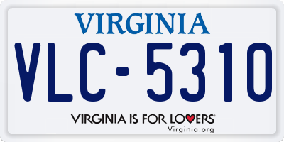 VA license plate VLC5310