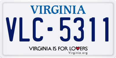 VA license plate VLC5311