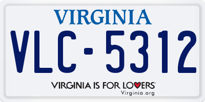 VA license plate VLC5312