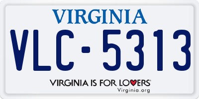 VA license plate VLC5313