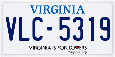 VA license plate VLC5319