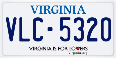 VA license plate VLC5320