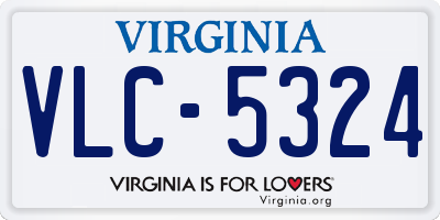 VA license plate VLC5324