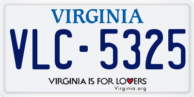 VA license plate VLC5325