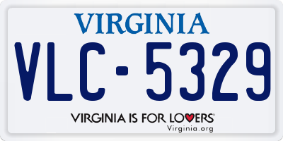 VA license plate VLC5329