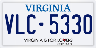 VA license plate VLC5330