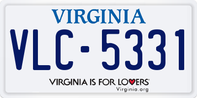 VA license plate VLC5331